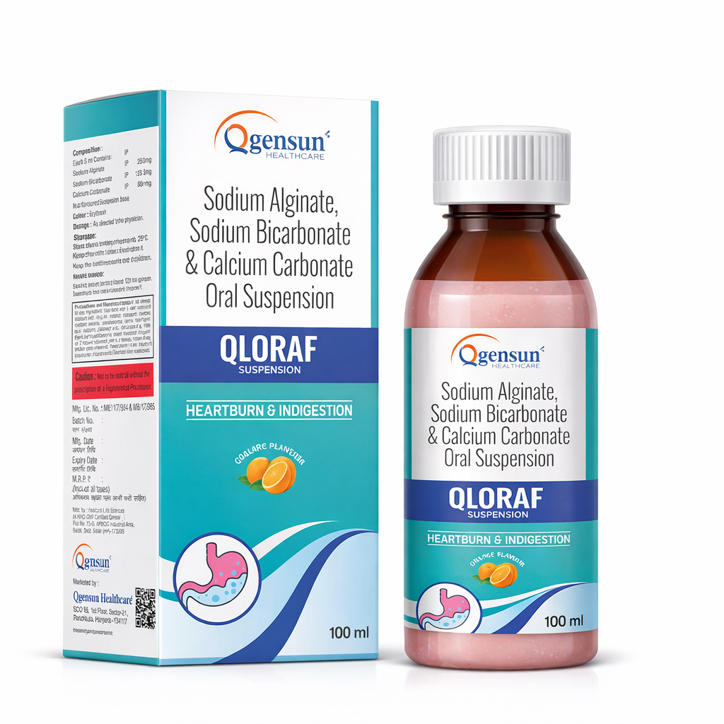 Sodium Alginate, Sodium Bicarbonate & Calcium Carbonate Suspension